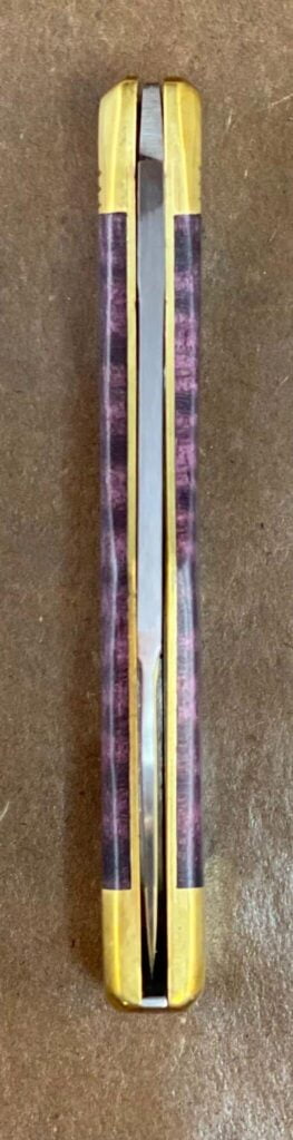 Trestle Pine Knives Gunflint ~ Curly Purple Maple Handle – gallery image 2