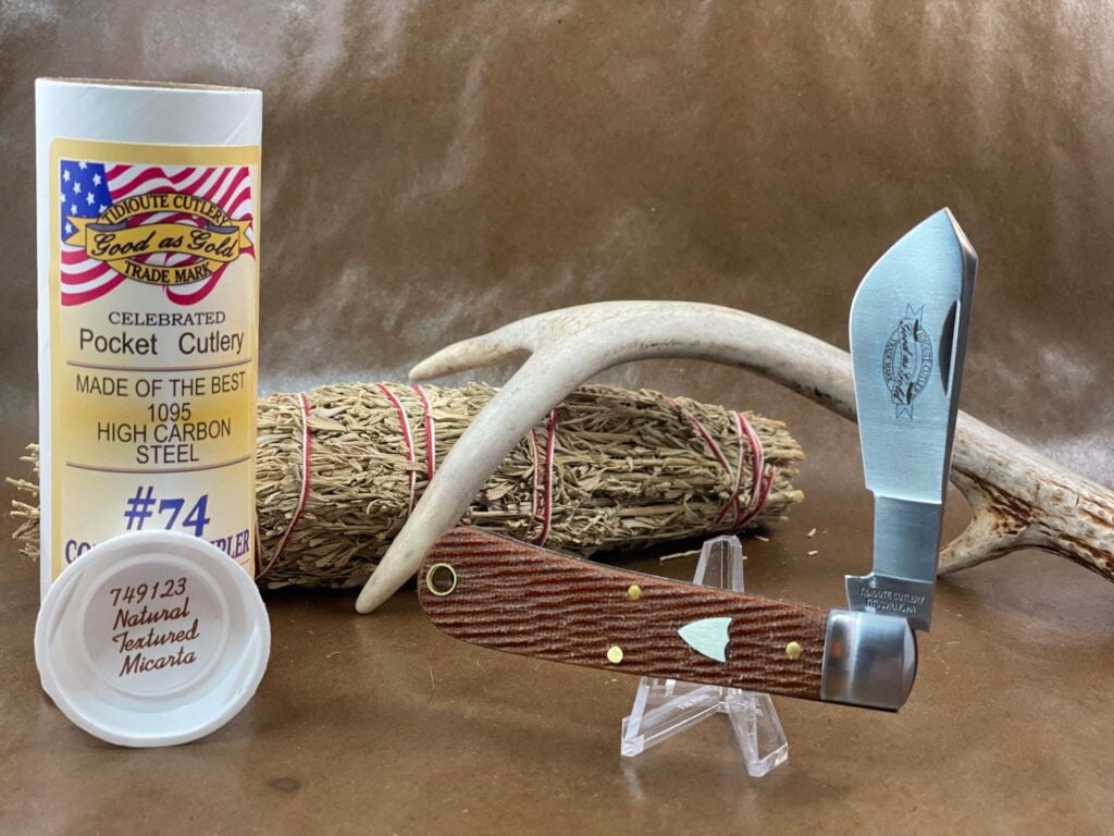 GEC #749123 Natural Textured Micarta Cotton Sampler knife for sale