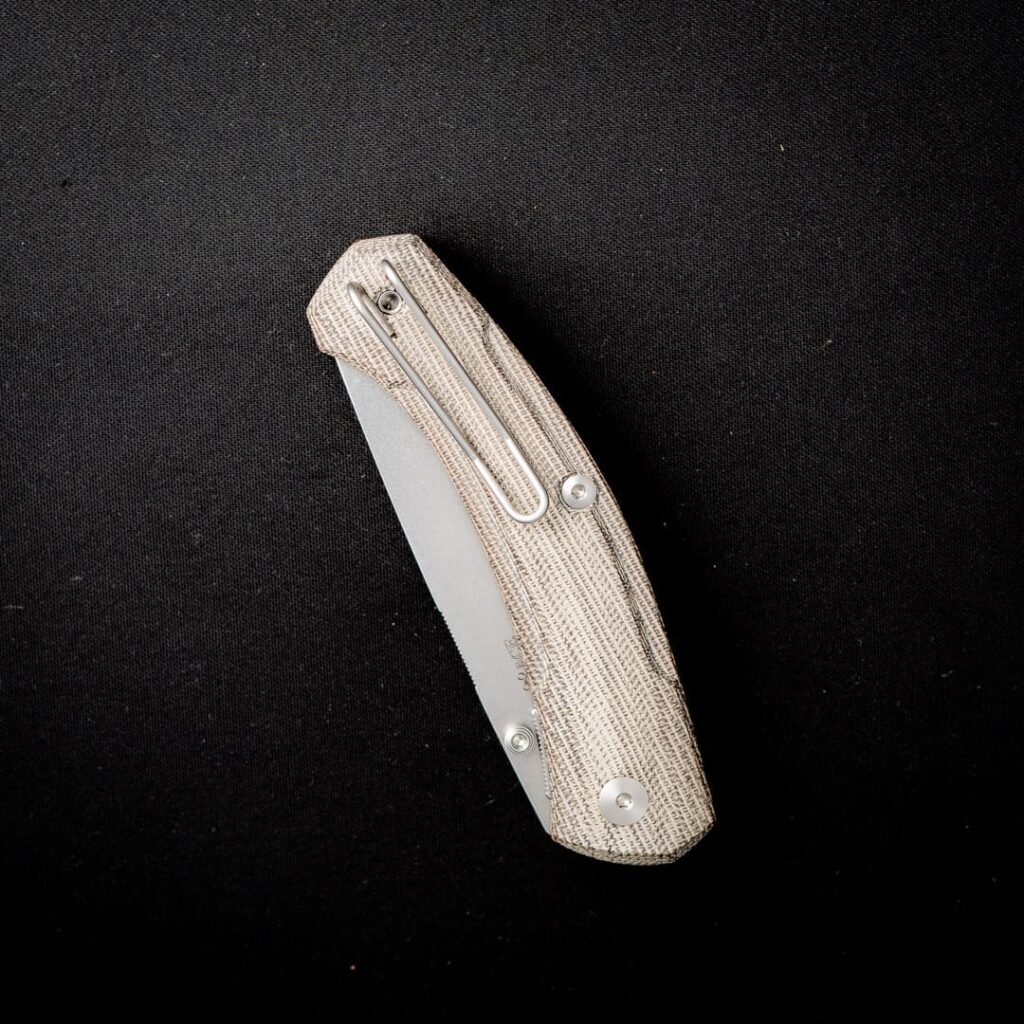 GiantMouse ACE Iona V2 - Green Canvas Micarta Discounted "Rescue Mouse" – gallery image 4