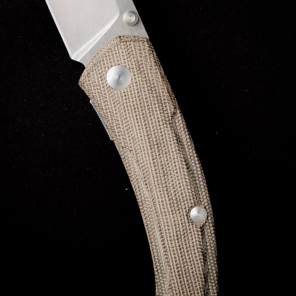 GiantMouse ACE Iona V2 - Green Canvas Micarta Discounted "Rescue Mouse" – gallery image 3