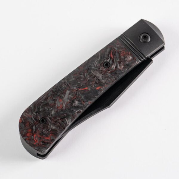 BENNY’S CLIP - FAT CARBON DARK MATTER RED DLC knives for sale