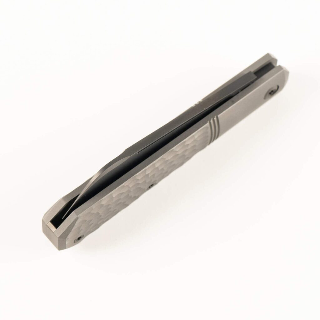 MIDNIGHT JACK - TITANIUM JIGGED REVERSE TUX knife for sale