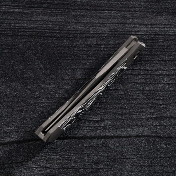 MINI CYBORG JACK - WHITE MARBLE CF BLAST AND TUMBLE knives for sale