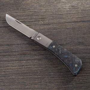 Jack Wolf Pioneer Jack Farmer's Knife in Fat Carbon Dark Matter Blue knife for sale