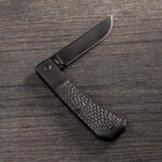 Jack Wolf Pioneer Jack Farmer's Knife in D.L.C. Jigged 6AL/4V Titanium knives for sale