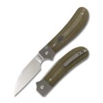 RoseCraft Blades Clinch River Button Lock Green Micarta RCMT005-GR knife for sale