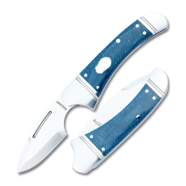 RoseCraft Blades Zambezi Blue Micarta RCT002-BM – gallery image 1