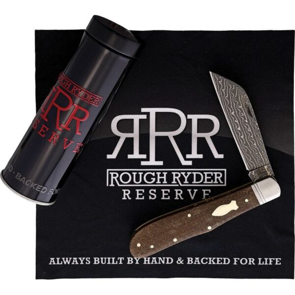 Granddaddy Folder in Damascus by Rough Ryder Reserve  RRR024D knives for sale