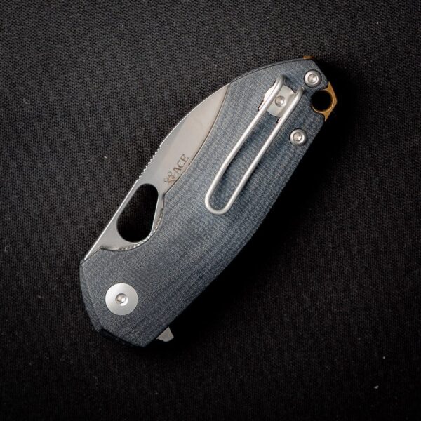 GiantMouse ACE Riv Liner Lock - Double Black Canvas Micarta Discounted "Rescue Mouse"