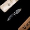 GiantMouse ACE Riv Liner Lock - Double Black Canvas Micarta Discounted "Rescue Mouse"