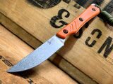Smith & Sons SHOAL Fixed Blade in Orange G10 with Leather Sheath knives for sale
