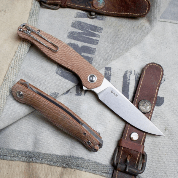 Giant Mouse ACE Sonoma V2-Natural Canvas Micarta – gallery image 1