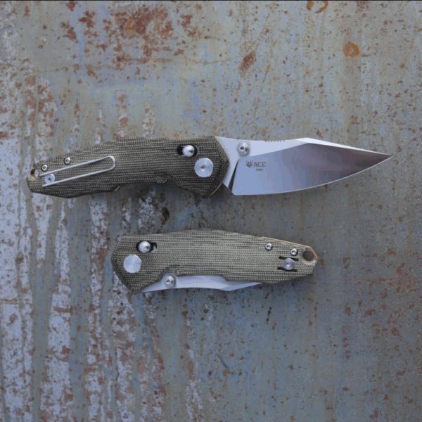 Giant Mouse ACE Nazca-Green Canvas Micarta – gallery image 1