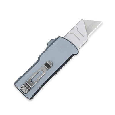 CobraTec Knives OTF (Out-the-Front) utility knife Gray – gallery image 2