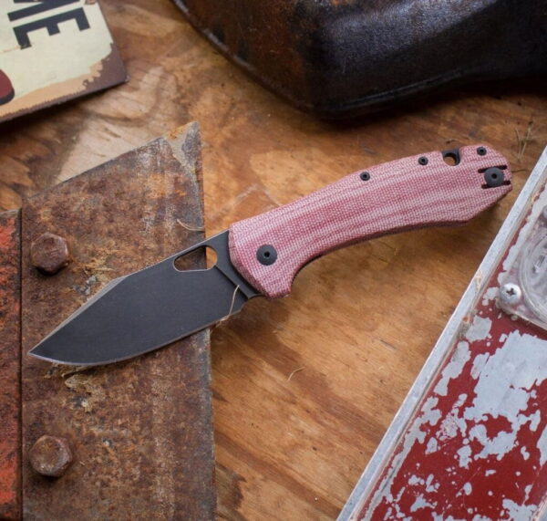 Giant Mouse ACE Grand-Red Canvas Micarta PVD – gallery image 1