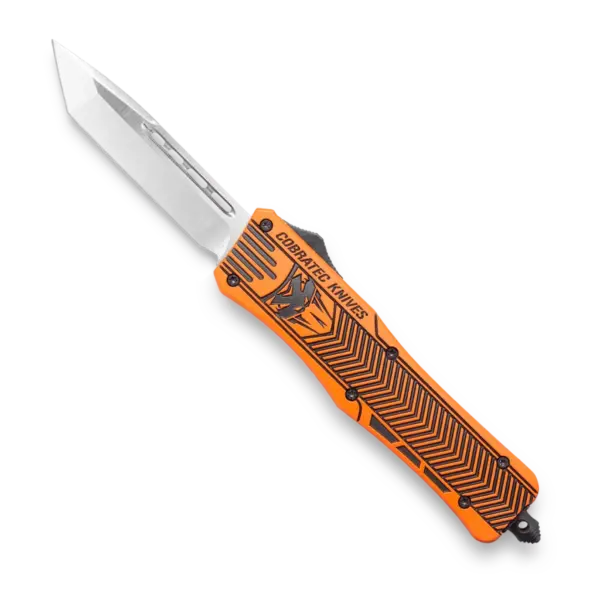 CobraTec Medium CTK-1 Hunter Orange w/ Graphite Black Tanto Not Serrated