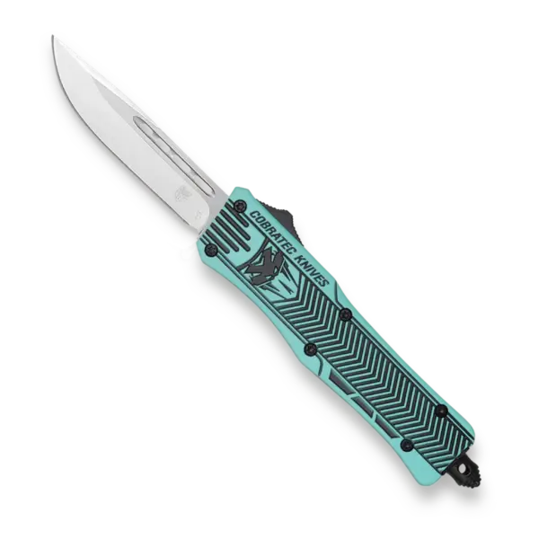 CobraTec Medium CTK-1 Mint Blue w/ Graphite Black Drop Not Serrated