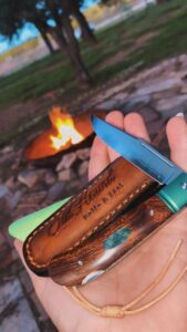 Old Hound Knives Custom Gentlemen’s laminated lock back by Colt D. Copeland LIMITED EDITION knives for sale