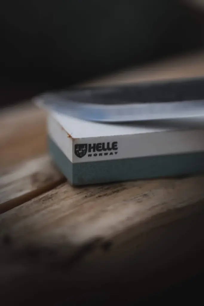 Helle Sharpening stone Small with leather holster – gallery image 2