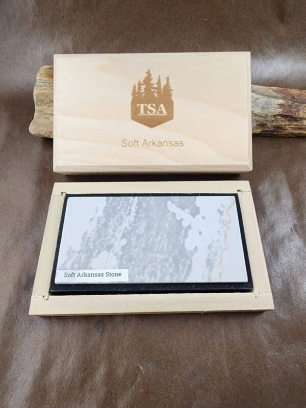 TSA Knives logo Boxed Stone Sharpener by RH Preyda Co.