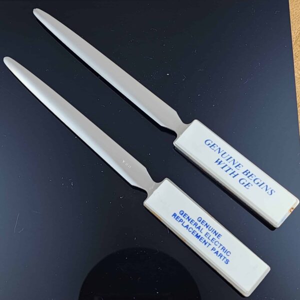 Vintage letter opener with General Electric Advertising