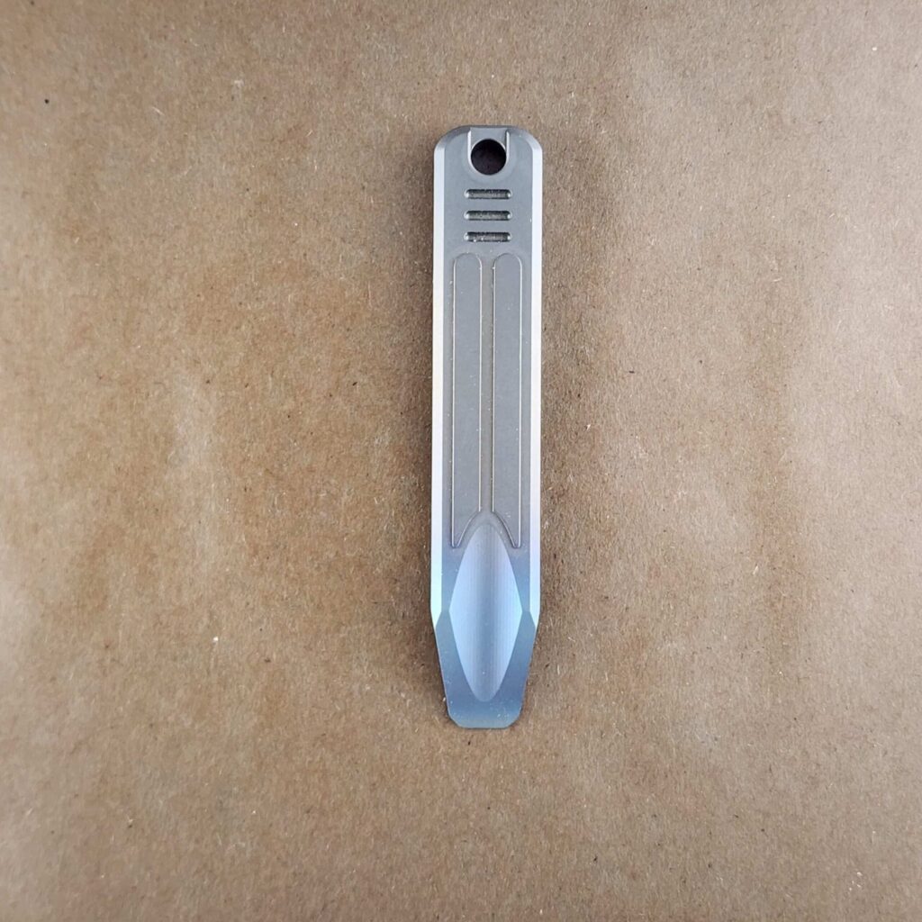 Titanium Mini Pry Bar with Beautiful Heat Treat Patina – gallery image 2