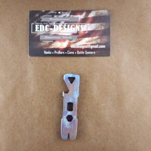 Titanium Mini Pry Bar with Beautiful Heat Treat Patina knife for sale