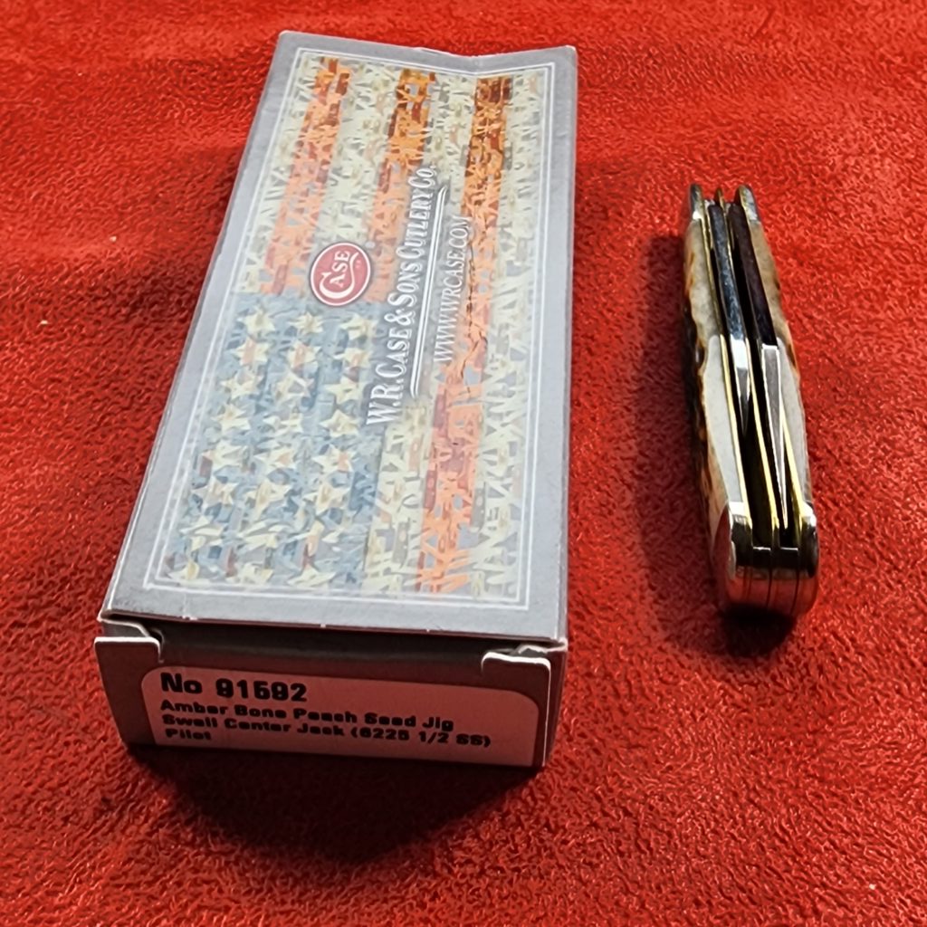 Case Peach Seed Jig Amber Bone Small Swell Center Jack 91592 – gallery image 3