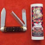 GEC #352320 Autumn Leaf Jigged Bone Beer and Sausage Bar Tool knife for sale