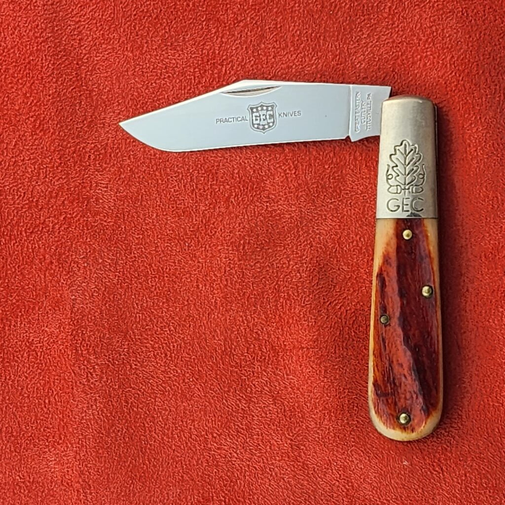 GEC #861121 Rust Orange Natural Bone knife for sale