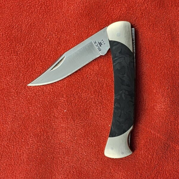 Buck 55 Limited 2021 Edition: Nickel Silver/Marbled Carbon Fiber/S30V – gallery image 1