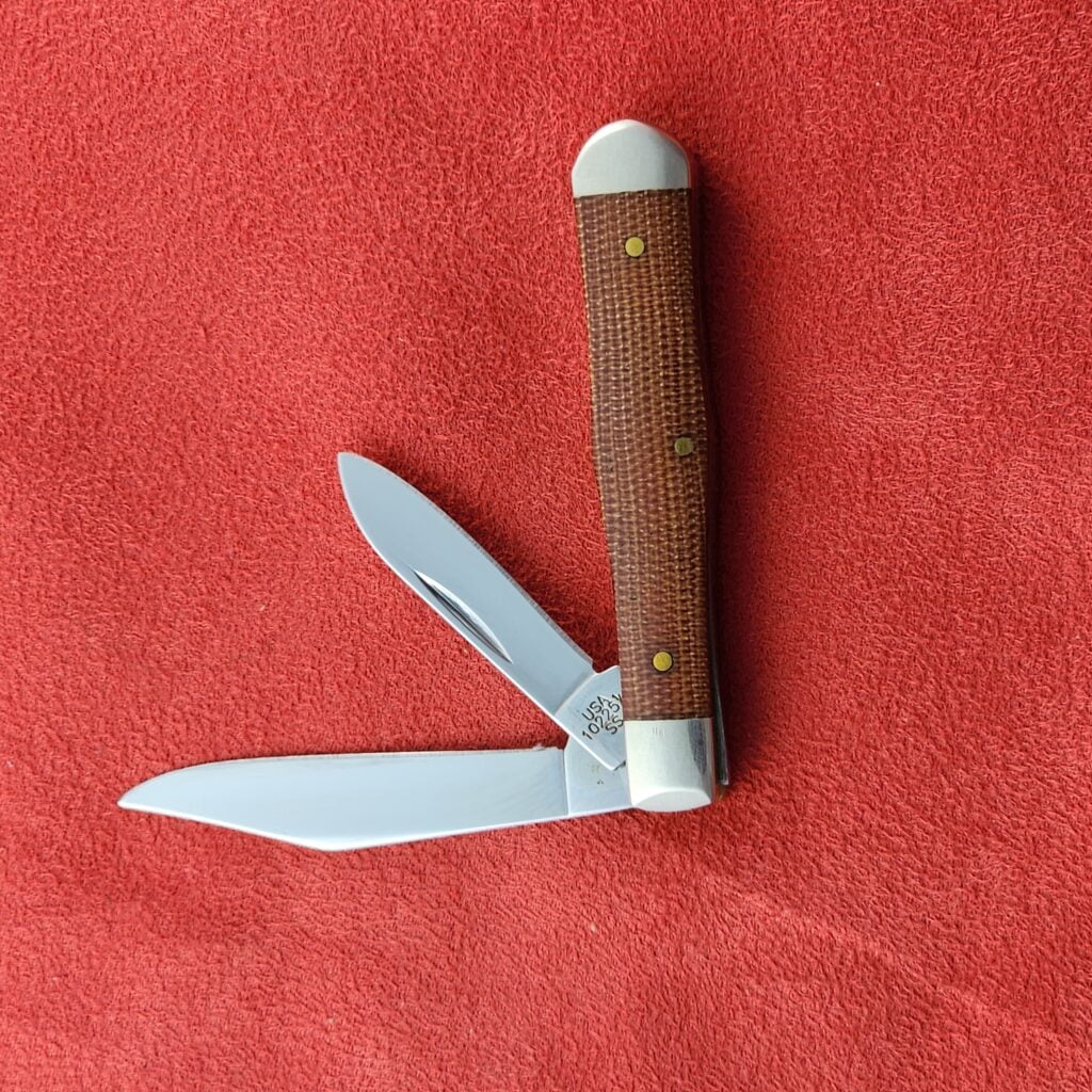 Case XX Natural Canvas Micarta Smooth Swell Center Jack 10225 1/2 SS – gallery image 2