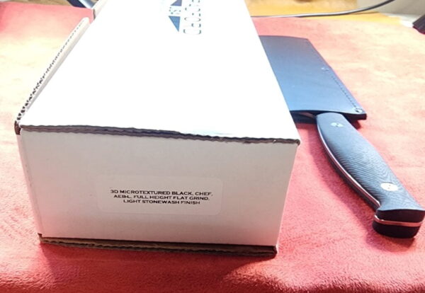 Bradford Chef Knife AEB-L Steel Microtextured Black G-10 - Image 3