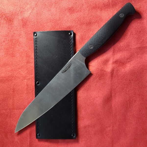 Bradford Chef Knife AEB-L Steel Microtextured Black G-10 - Image 2