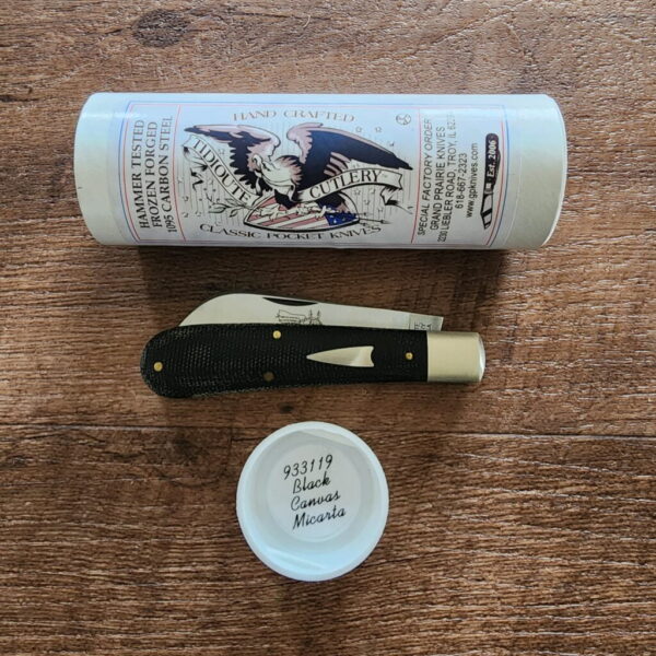 Great Eastern Cutlery # 933119 Black Canvas Micarta