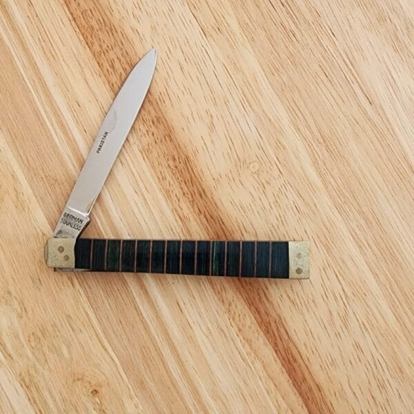 Frost Cutlery Doctors Knife with Pakka Wood and Brass Handles