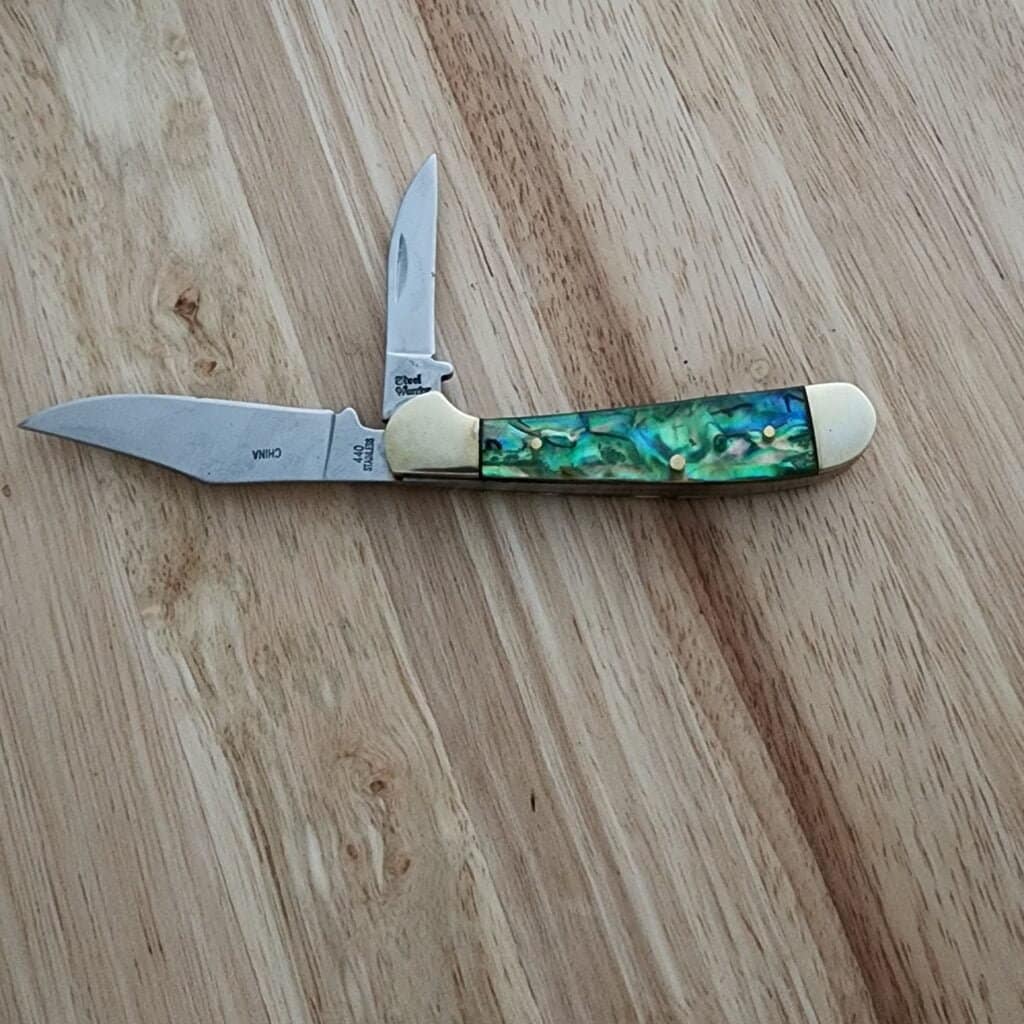 Steel Warrior by Frost Cutlery Abalone Locking Copperhead – gallery image 2