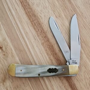 Steel Warrior by Frost Cutlery Ox Horn Trapper knife for sale