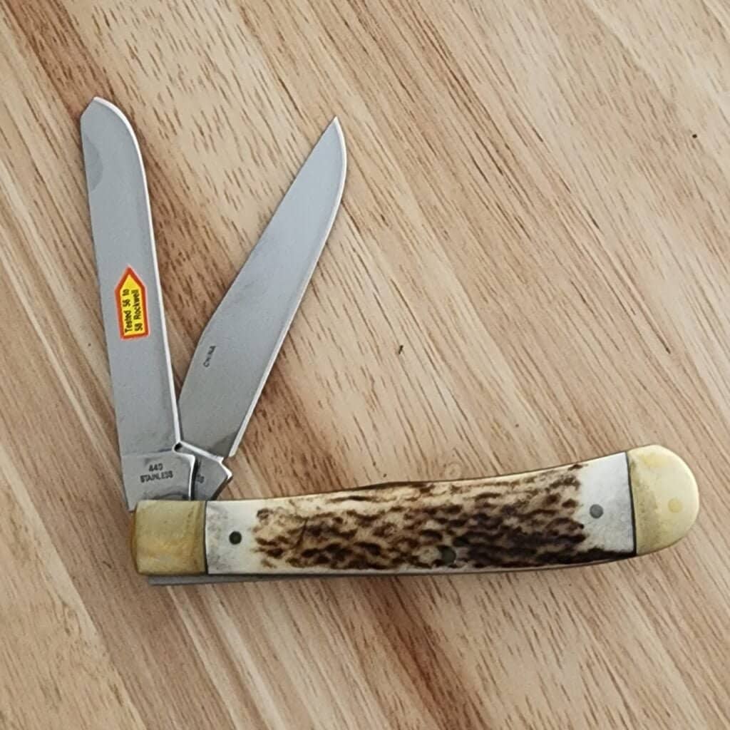 Steel Warrior by Frost Cutlery Deer Antler Trapper – gallery image 4