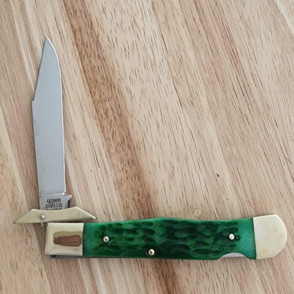 Buck Creek by Frost Cutlery Green Jigged Bone Swing Guard German Steel – gallery image 2