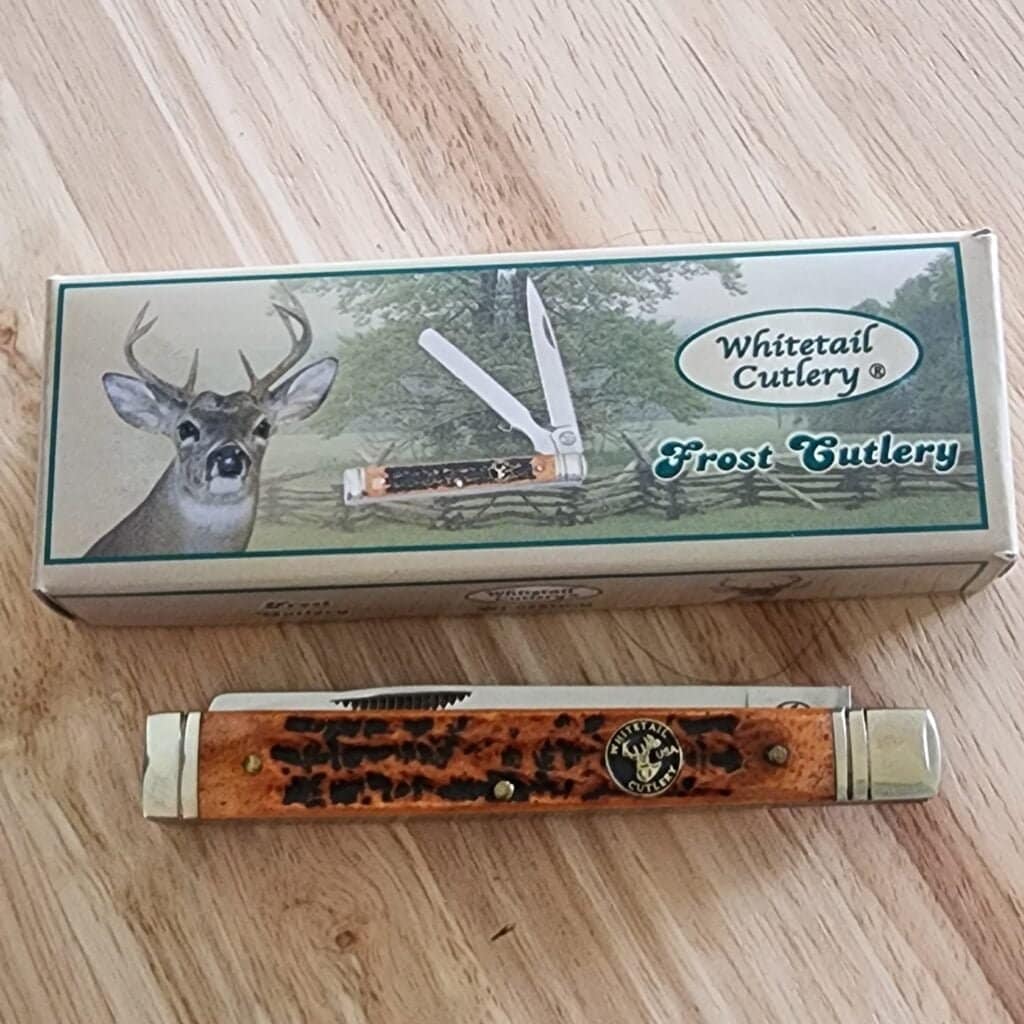 Whitetail Cutlery by Frost Cutlery Orange Camo Bone Doctors Knife – gallery image 3