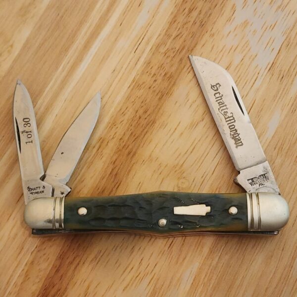 Schatt & Morgan Cutlery Co. #48 Carpenters Whittler Blue Pic Bone 1 of 30 Used – gallery image 1