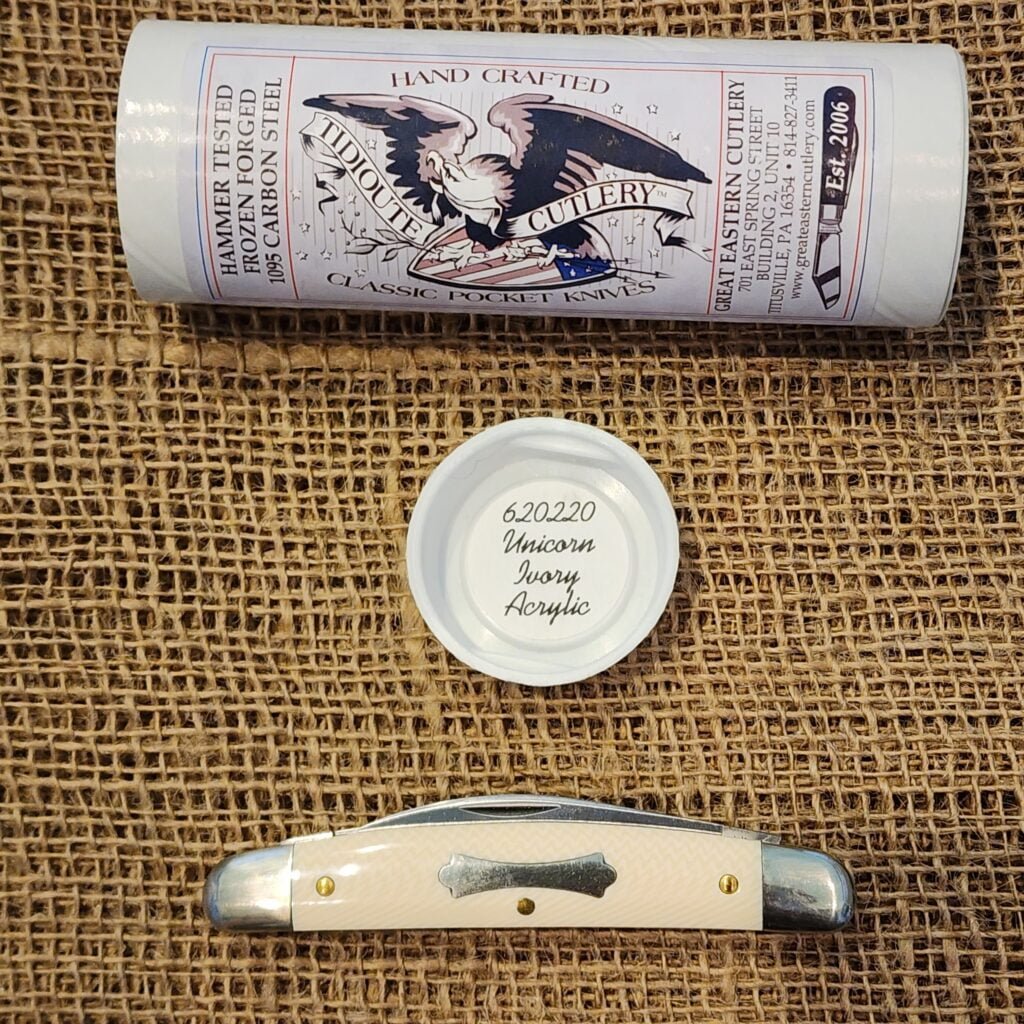 Great Eastern Cutlery #620220 Unicorn Ivory Acrylic knife for sale