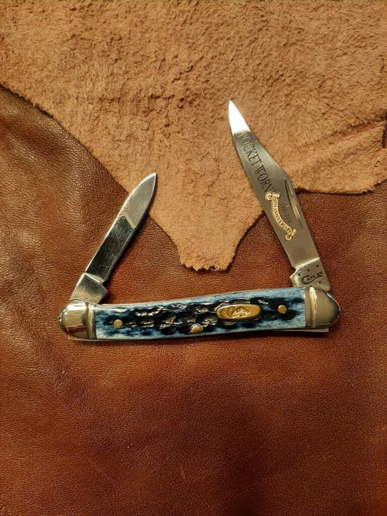Case 62109 x SS Mini Copperhead Pocket Warn Denim Bone For Sale
