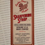 GEC Carbon Steal Licker Sharpening Strop Poster 8.5 x 11" knife for sale