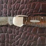 1920 Western States Large Swell Center Hunter in Bone Lever Lock RARE knife for sale