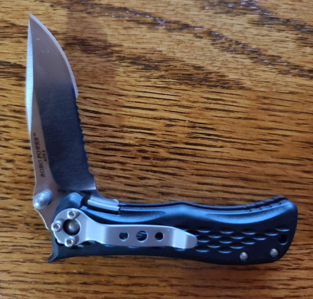 Camillus Frame Lock folder with belt clip Sizzler, Robo Powered – gallery image 3