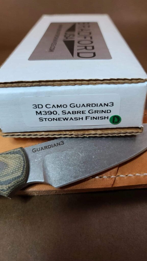 Bradford Gardian 3, 3D Camo ,M390, Sabre Grind, Stonewash Finish – gallery image 4