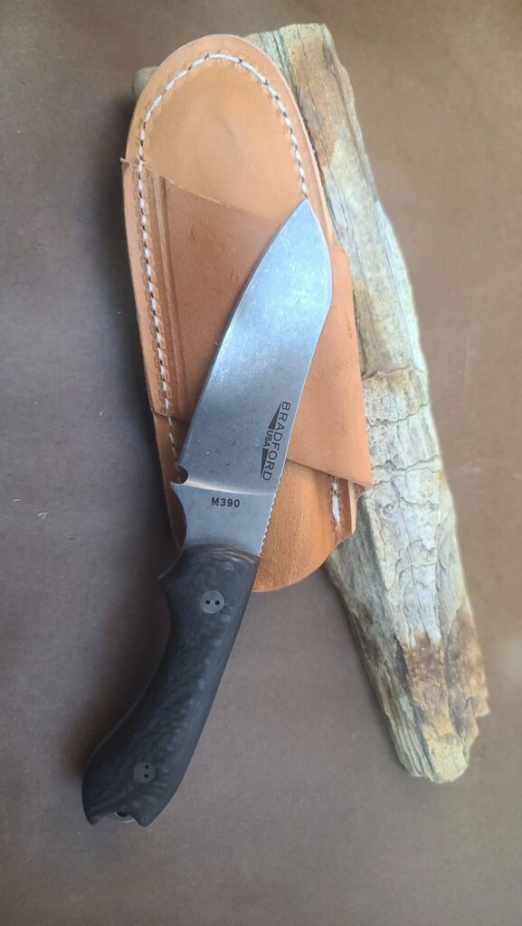 Bradford Gardian 3, 3D Carbon Fiber,M390, Sheepsfoot, Stonewash Finish – gallery image 2