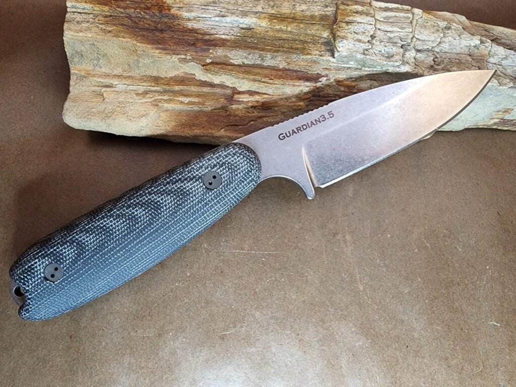 Bradford Gardian 3.5, Black Micarta ,M390, Sabre Grind, Stonewash Finish – gallery image 3